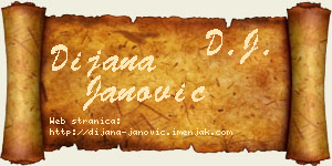 Dijana Janović vizit kartica